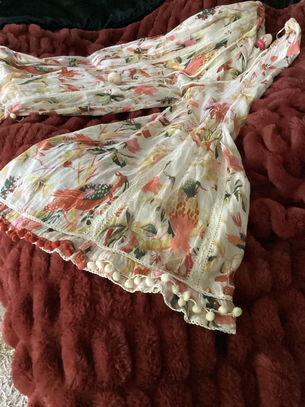 Ranee's Floral Drawstring Peasant Pants wide leg , long